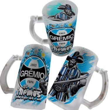 Imagem de Caneca De Chopp De Vidro 475ml Personalizada Com Seu Time (Grêmio)