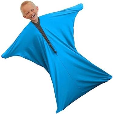 Imagem de Meias Sensoriais Para O Corpo, Bolsas Sensoriais Envoltório Completo Para Aliviar O Estresse Elástico Respirável, Necessidades Sensoriais Meias Para Autismo Infantil, Equip, Marineblau, XL
