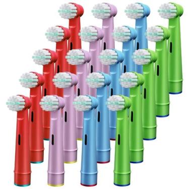 Imagem de Cabeça de escova de dentes GENKENT compatível com Braun Oral B Kids x2