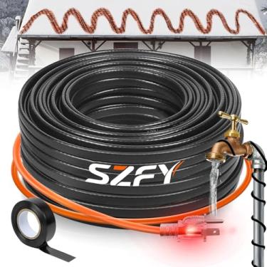 Imagem de Fita térmica de 30 m para tubos de água, cabo de descongelamento de -40 °C, cabos de aquecimento de tubos para telhado, calha, fazenda, cabo de rastreamento de calor de proteção contra congelamento