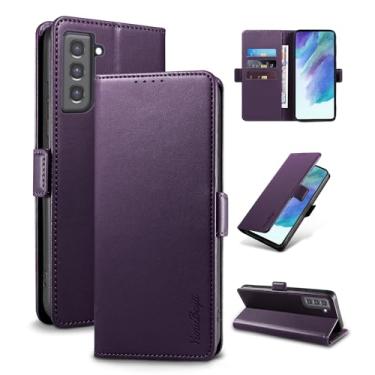 Imagem de YunuBeyii Capa Carteira para Samsung S21 FE - [Bloqueio RFID] Capinha Flip Magnética para Celular de Couro PU de Luxo com Suporte,Case Proteção,Rsistente,Antichoque, Roxo