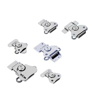 Imagem de Caixas de armário com mola ferrolho de trava de aço suave para porta deslizante janela simples ferragem caixa de ferramentas fechadura 1 peça (6318-39)