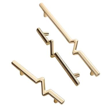 Imagem de CXYFQUUK Puxador de armazenamento de armário de cozinha puxadores de gaveta de armário item guarda-roupa móveis ferragens 2 peças (preto-192 mm)