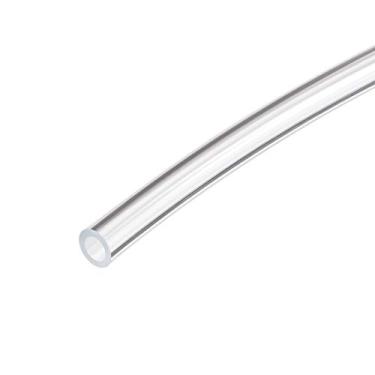 Imagem de Tubo de ar pneumático, 6 mm (0,24") OD x 4 mm ID 2 m (6,56 pés) tubo de mangueira de compressor de ar de poliuretano PU transparente