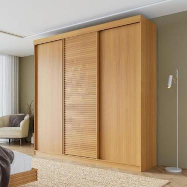 Imagem de Guarda-roupa Casal 3 Portas de Correr Samambaia Cabecasa Madeiramadeir