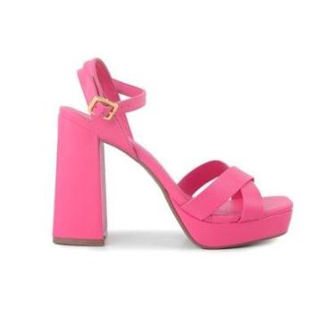 Imagem de Sandália Feminina Bebecê Salto Alto Rosa - T8445-Feminino