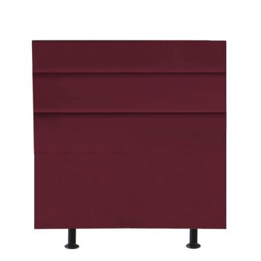 Imagem de Cabeceira Estofada Argentina 90cm Solteiro Para Cama Colchão Box Quarto Suede Bordô - Aurora Line