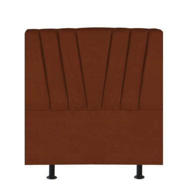 Imagem de Cabeceira Estofada Bélgica 100cm Solteiro Para Cama Colchão Box Quarto Suede Terracota Telha - Aurora Line