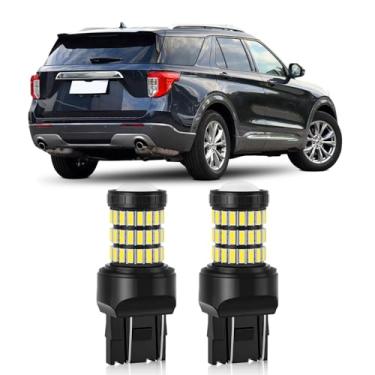 Imagem de MEALAM Lâmpadas LED Xenon White T20 7443 7444 7440 com projetor de retroiluminação compatível com Ford Explorer 2013 2014 2015 2016 2017 2018 2019 2020 Ford Explorer, pacote com 2