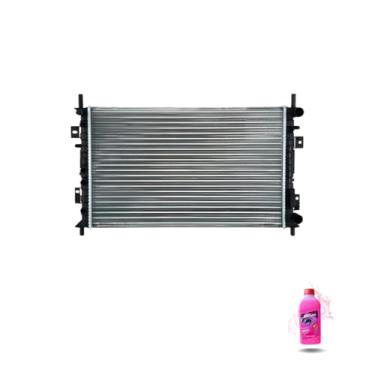 Imagem de Kit Radiador Ford Fiesta 2002/2010 C/Ar + Aditivo Radiador Visconde RV Extra Rosa