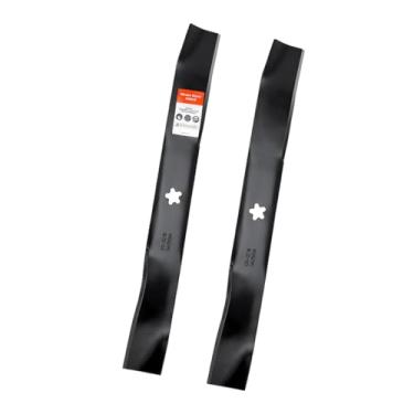 Imagem de Eaglerich Lâmina de cobertura morta 3 em 1 134149 para cortadores de grama de 42 polegadas, substitui 532134149 e 422719, orifício central estrela de 5 pontos, pacote com 2