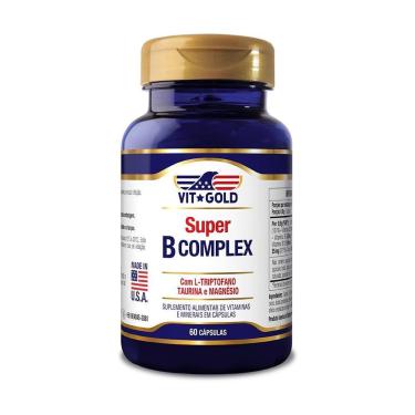 Imagem de Super B Complex, Triptofano, Magnésio, Zinco Vitgold 60 caps-Unissex