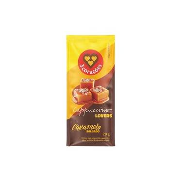 Imagem de Cappuccino Caramelo Salgado 3 Corações 30 Sachês de 20g Cada