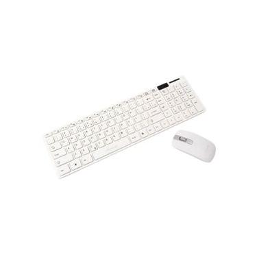 Imagem de Kit Teclado e Mouse Bluetooth - Branco - Verde