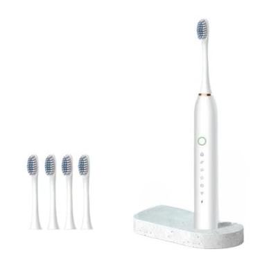 Imagem de Escova de dentes elétrica inteligente à prova de água(Branco)