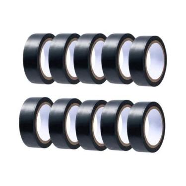 Imagem de Fita Isolante Elétrica PVC Ultra-Fina E Ultra-Adesiva Impermeável 10 P