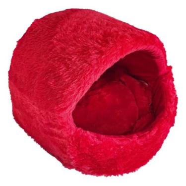 Imagem de Cama Caminha Para Cachorro E Gatos Iglu Nuvem Pequena - EF Pet, Vermel
