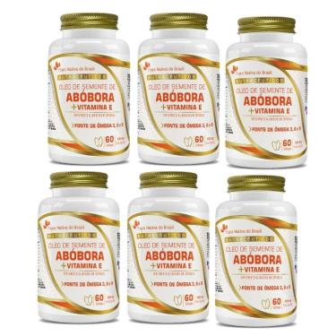 Imagem de Kit Com 6 Óleo de Semente de Abóbora 60 capsulas de 1000mg Flora Nativa-Unissex