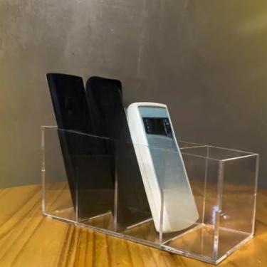 Imagem de Porta Controle Remoto Material AcríLico Com Quatro Compartimentos de Armazenamento Adequado para Armazenar Itens Como Aparelhos de Ar Condicionado Televisores Artigos de Papelaria, Etc.