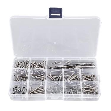 Imagem de LiebeWH Kit de Parafusos para Guitarra Elétrica, Ferramentas de Reparo de Guitarra de Metal Com Vários Parafusos, Ideal para Todas As Marcas e Modelos de (Prata)