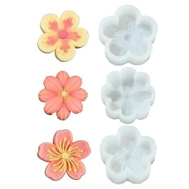 Imagem de UR URLIFEHALL 3 peças de moldes de vela de flor de silicone 3D moldes de resina floral para velas, aromaterapia, artesanato, sabonete, ornamentos, decoração de festa em casa