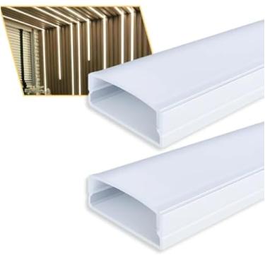 Imagem de Perfil Aluminio De Led Sobrepor Slim 30x10mm Com 2 Metros Branco