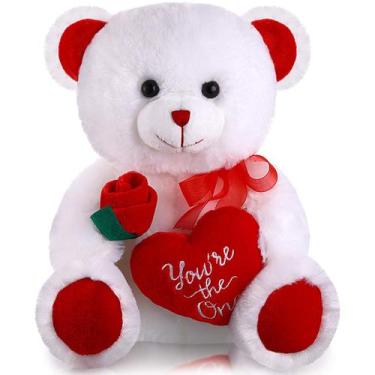 Imagem de Bicho de pelúcia Sumind Valentine Bear Dog 25 cm branco