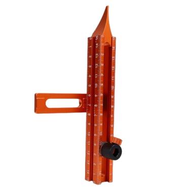 Imagem de Garosa Ferramenta de Riscagem Magnética de 4 Lados - Régua de Nivelamento de Liga de Alumínio Com Base Magnética Forte para Marcenaria, Ladrilhos e Marcação de Construção