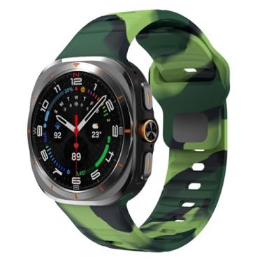 Imagem de FULNES Pulseira esportiva de silicone para Samsung Galaxy Watch Ultra de 47 mm, pulseira de duas cores para Samsung Galaxy 7 Ultra sem lacunas, Ultra 47mm, Ágata