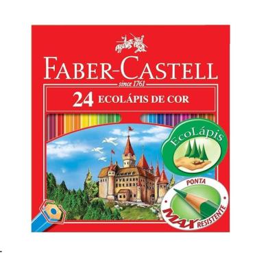 Imagem de Lápis De Cor Sextavado Comum 24 Cores  - Faber Castell