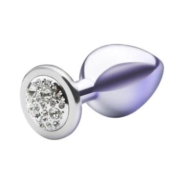 Imagem de Plug Anal 8,0 x 3,7cm Bicolor Acessório Erótico De Dilatação Para Fetiche Brinquedo Sexual 274 (PRATA COM ROXO)