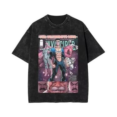 Imagem de Camiseta Masculina Retrô Invencível Com Estampa De Desenho Animado Lav