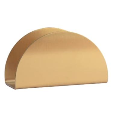 Imagem de Capa para caixa de lenços de papel Suporte para lenços de papel porta-guardanapos metal dispensador rack exibição para cozinha em casa restaurante bancada(Gold)