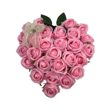 Imagem de Esquirla Guirlanda de Dia dos Namorados, Guirlanda Romântica de Rosas para Casamento, Festa ao Ar Livre em Casa de Campo, Porta de Entrada