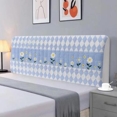 Imagem de Capa de cabeceira de cama, elástica à prova de poeira, lavável na máquina e resistente a rugas, capa protetora para decoração de quarto - Tipo 01||220 cm