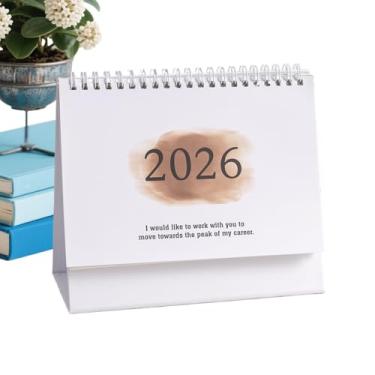Imagem de Calendário de mesa 2026 – Calendário de mesa permanente 2025-2026, agenda acadêmica mensal, grosso para escola, professor, aluno, família, apartamento, dormitório, planejamento de trabalho em