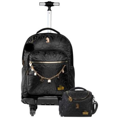 Imagem de Kit Mickey Mouse Mochila 4 Rodas e Alças + Lancheira Térmica - Xeryus