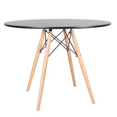 Imagem de Mesa Sala de Jantar Redonda 90cm Eiffel Charles Preto