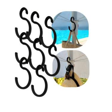 Imagem de Kit 8 Gancho Para Guarda-Sol Universal Com 4 Ganchos Porta Toalha Bols