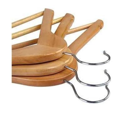 Imagem de Kit 3 Unidades Cabides De Madeira com Verniz - TOP RIO