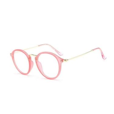 Imagem de Armação Óculos Grau Redondo Acetato Retrô Unissex - VINKIN, Rosa