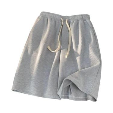 Imagem de Bermudas Casuais De Verão Para Homens, Estilo Solto, Moda Esportiva, C