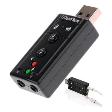 Imagem de Placa de Som USB 7.1 BH-T64 Cor Preto Áudio Surround Alta Qu - Congrat
