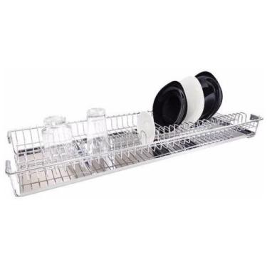 Imagem de Escorredor De Pratos Embutir Fixo 77 Cm Cromado Jomer 8732, Cromado