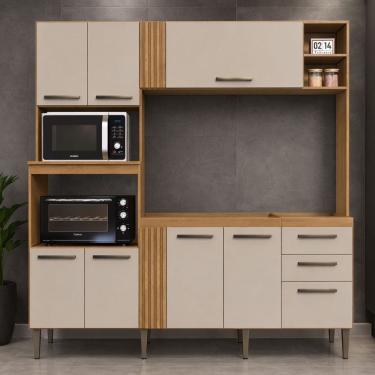 Imagem de Cozinha Compacta 8 Portas 2 Gavetas Grazi Cadorin Moveis