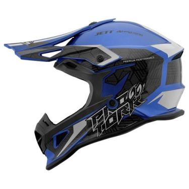 Imagem de Capacete Motocross Pro Tork Fast Brave, AZUL, 60