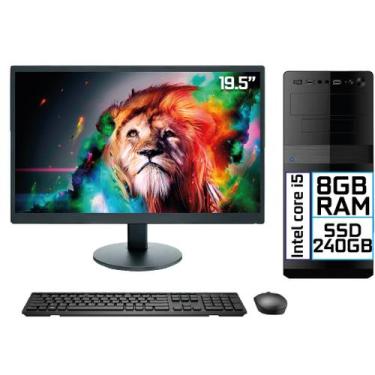 Imagem de Computador Completo Intel Core i3 8GB SSD 120GB Monitor LED 19.5" HDMI