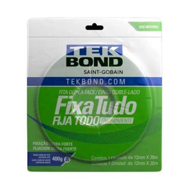 Imagem de Fita Dupla Face Acrilica 12mm 20mt Interna Fixa Tudo Tekbond