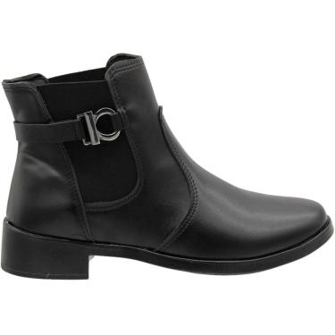 Imagem de Bota Cano Curto Elisa Melo Elástico Aplique Metal Feminina