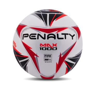 Imagem de Bola de Futsal Penalty Max 1000 X Fifa 2020 Bco/Pto/Vm